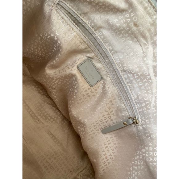 Kate Spade patent leather tote handbag- beige - tan - Picture 5 of 16